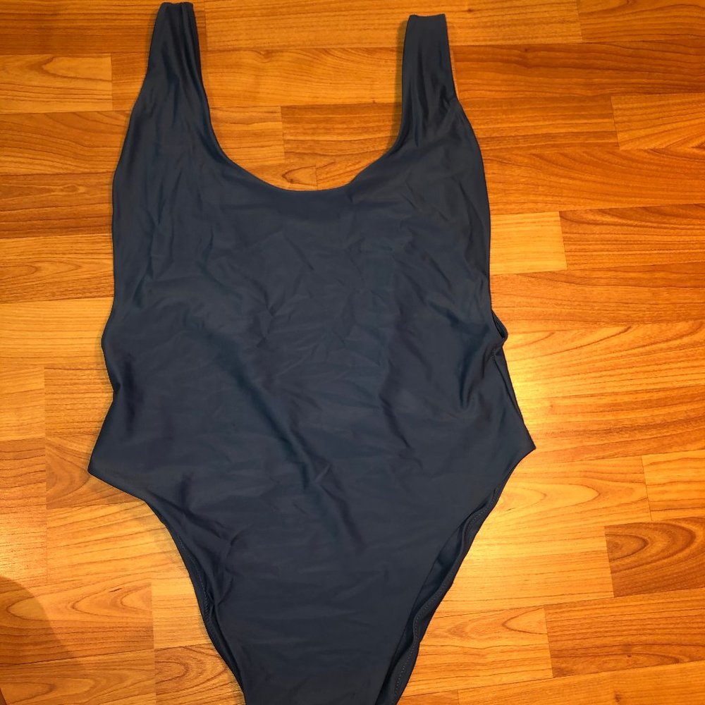 Blue One Piece Bathing Suit